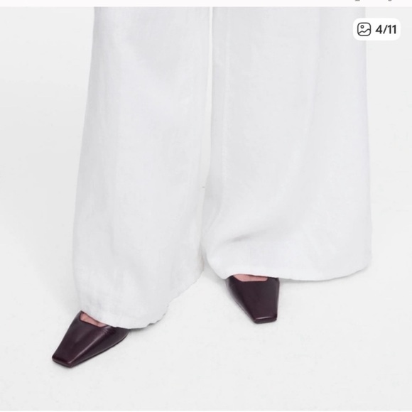 Madewell Espresso Brown Slingback Flats Square Toe Leather Size 8 - Picture 3 of 7